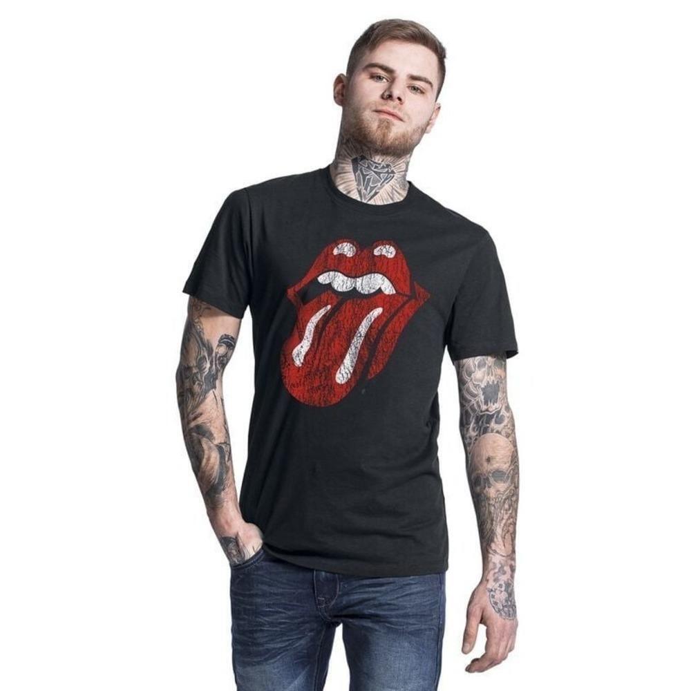 Classic Tongue Rock Icon Inspired Retro Music Fan T-Shirt
